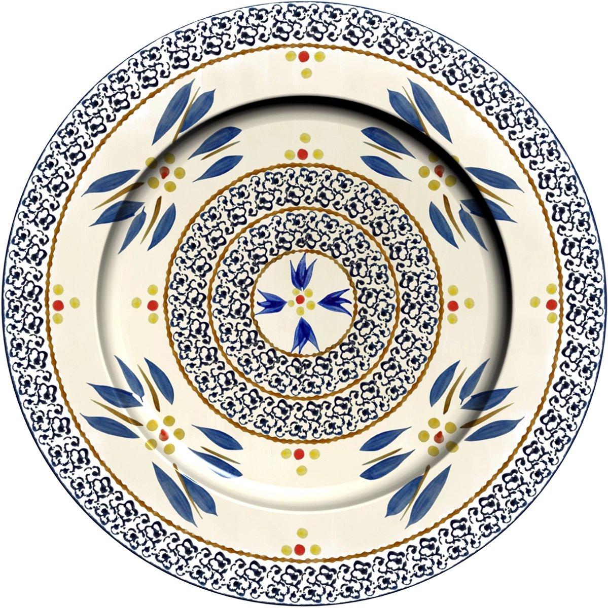 Lavandoux - Onderbord - Ø33 cm - Metaal - Old World Blue - Set van 2