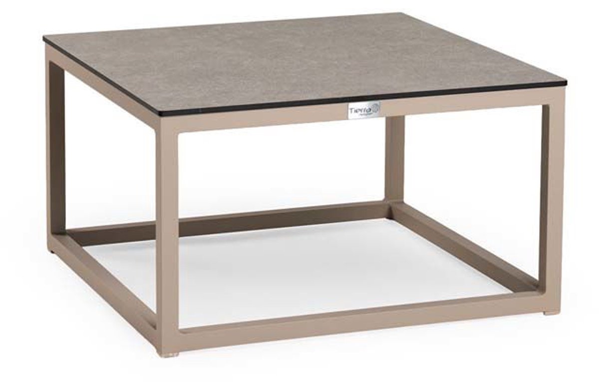 Tierra outdoor - Rio coffee tafel trespa ophira champagne 60 x 60 cm