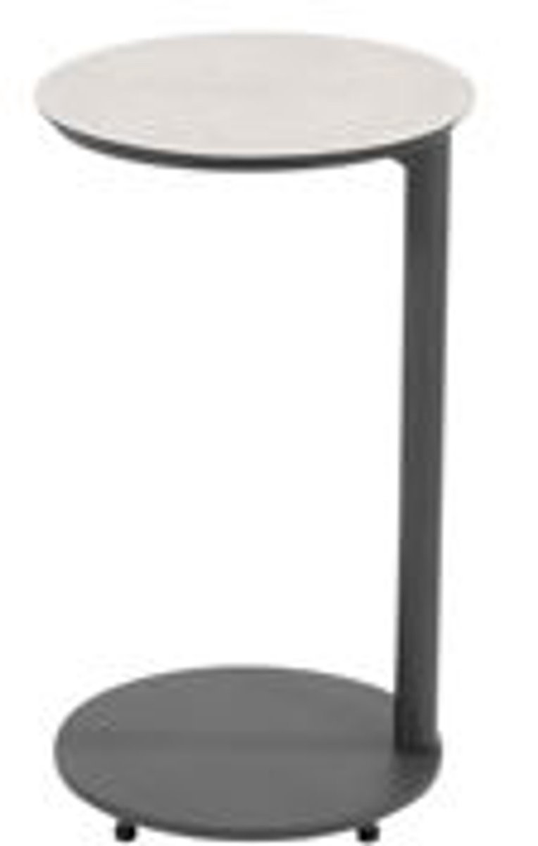 Taste - Vic bijzettafel antraciet printed keramiek dia. 30 cm
