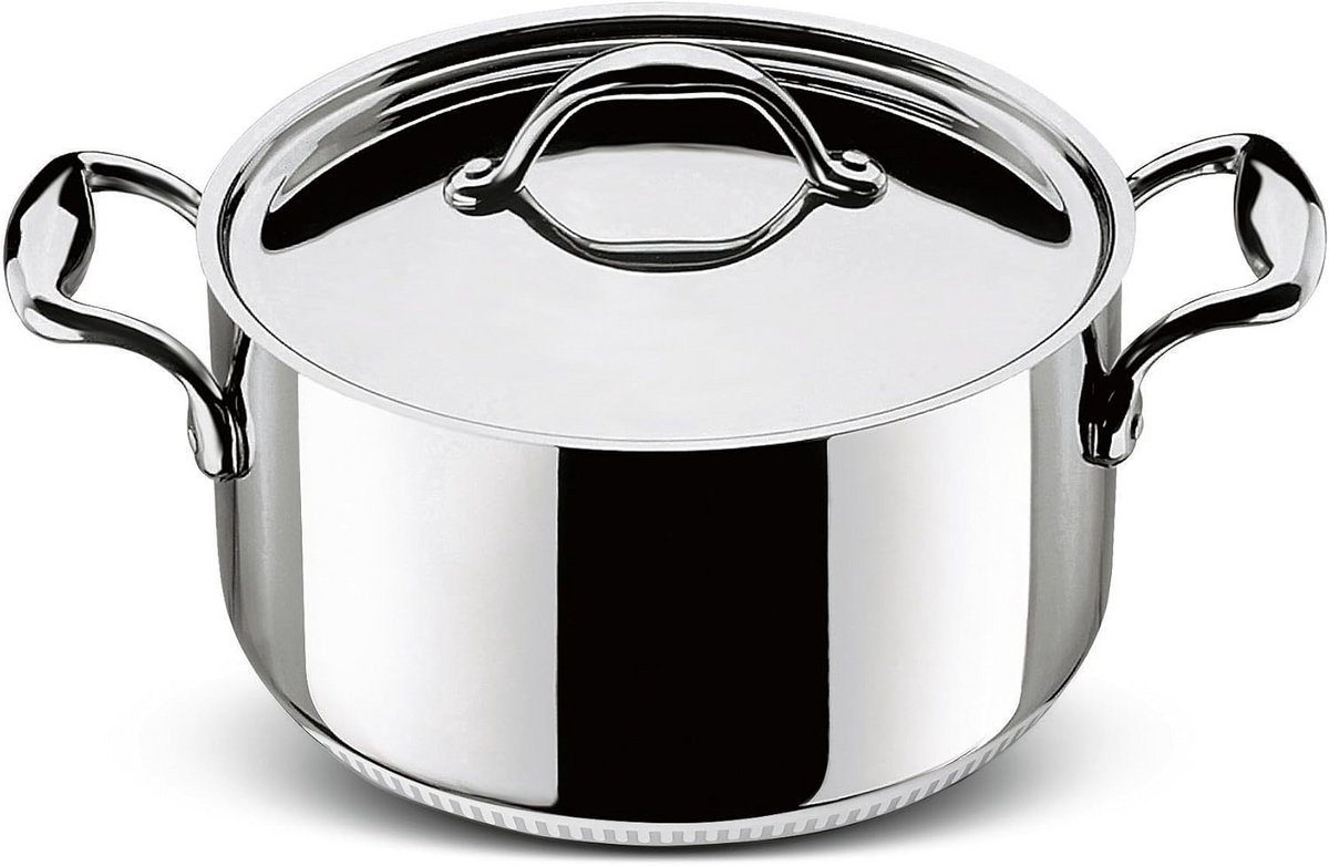 Soeppan RVS met Deksel 24 cm - Energiebesparend Koken en Inductiegeschikt