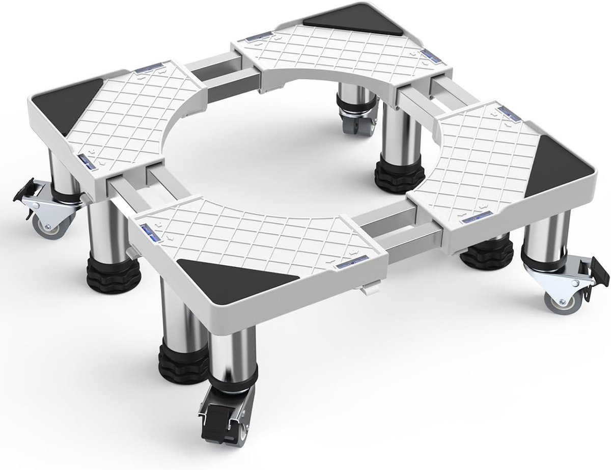 Verstelbare Wasmachineverhoger - Stabiel Onderstel voor Wasmachine, Droger, Koelkast en Vriezer (47-67 cm)
