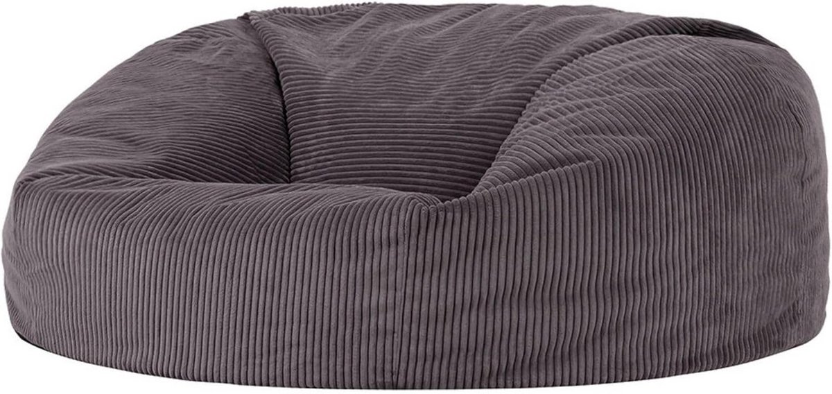 Grote Zitzak Sofa in Donkergrijs Corduroy - Loungemeubel voor Woonkamer