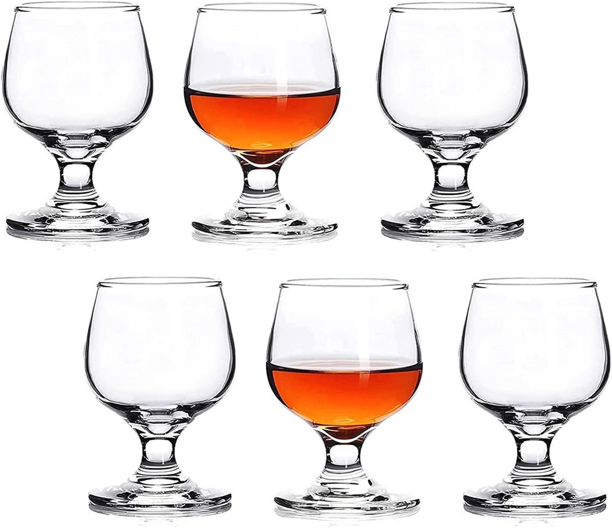 Set van 6 Glazen Shotglazen 50ml voor Sterke Dranken en Proeverijen