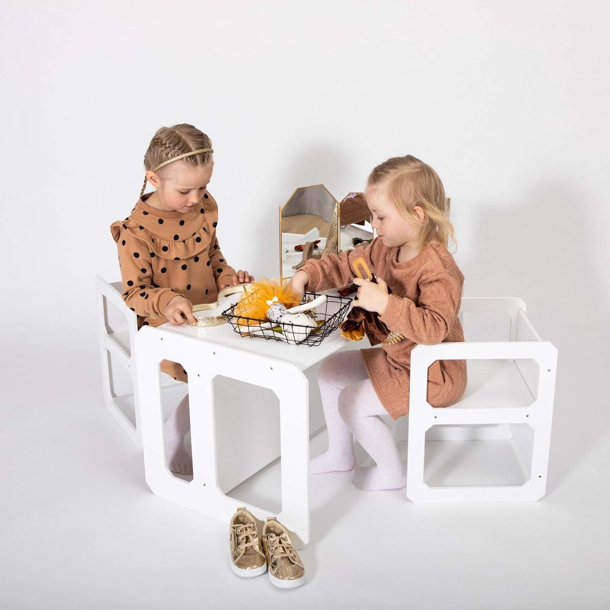 Houten Montessori Kindertafel met Stoelen voor Spelen en Leren