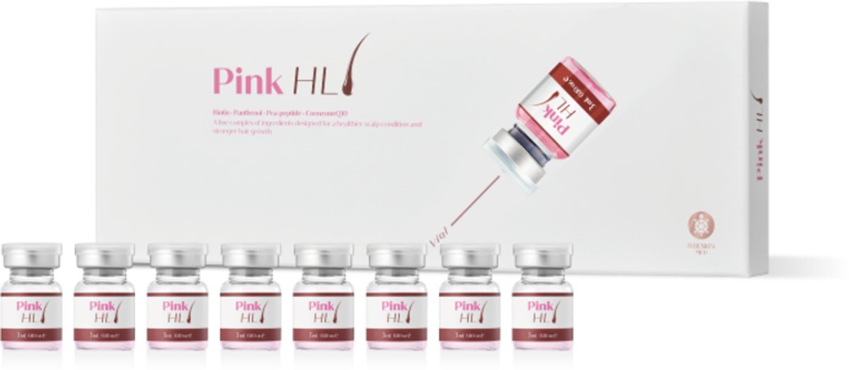 RIBESKIN Pink HL flacon / MESO serum tegen haaruitval 8 x 3 ml