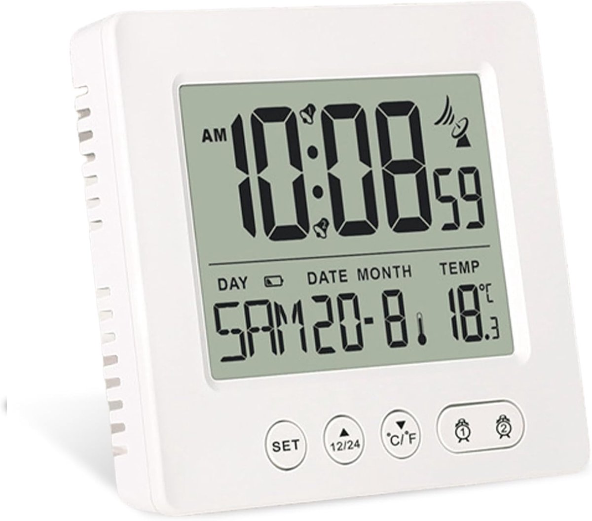 Digitale Wekker met Radio, Automatische Tijdinstelling en Temperatuurweergave