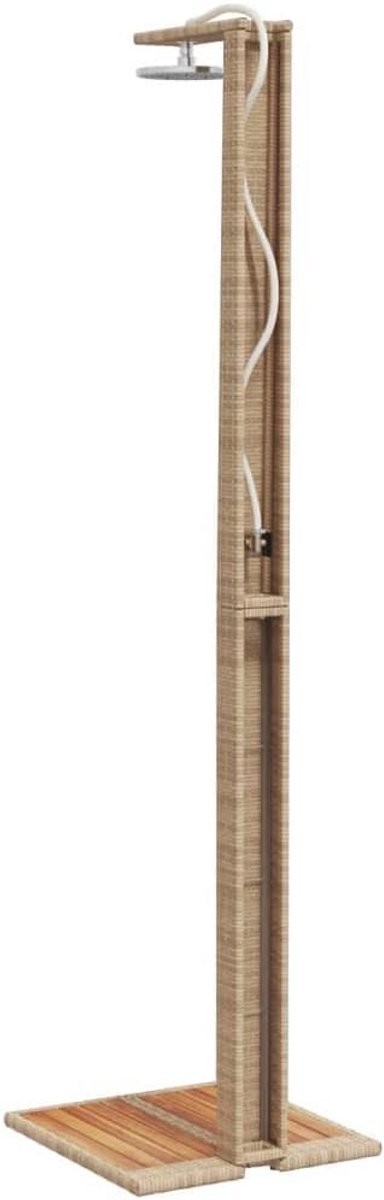 Luxe Buitendouche met Polylook en Houten Voet voor Tuin en Zwembad thumbnail 5