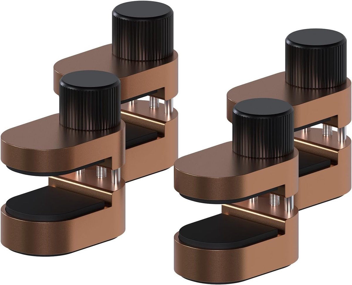 4-delige verstelbare metalen clip-installatieset, inclusief zelfklevende clip-installatieset, geschikt voor smartphones en computers.