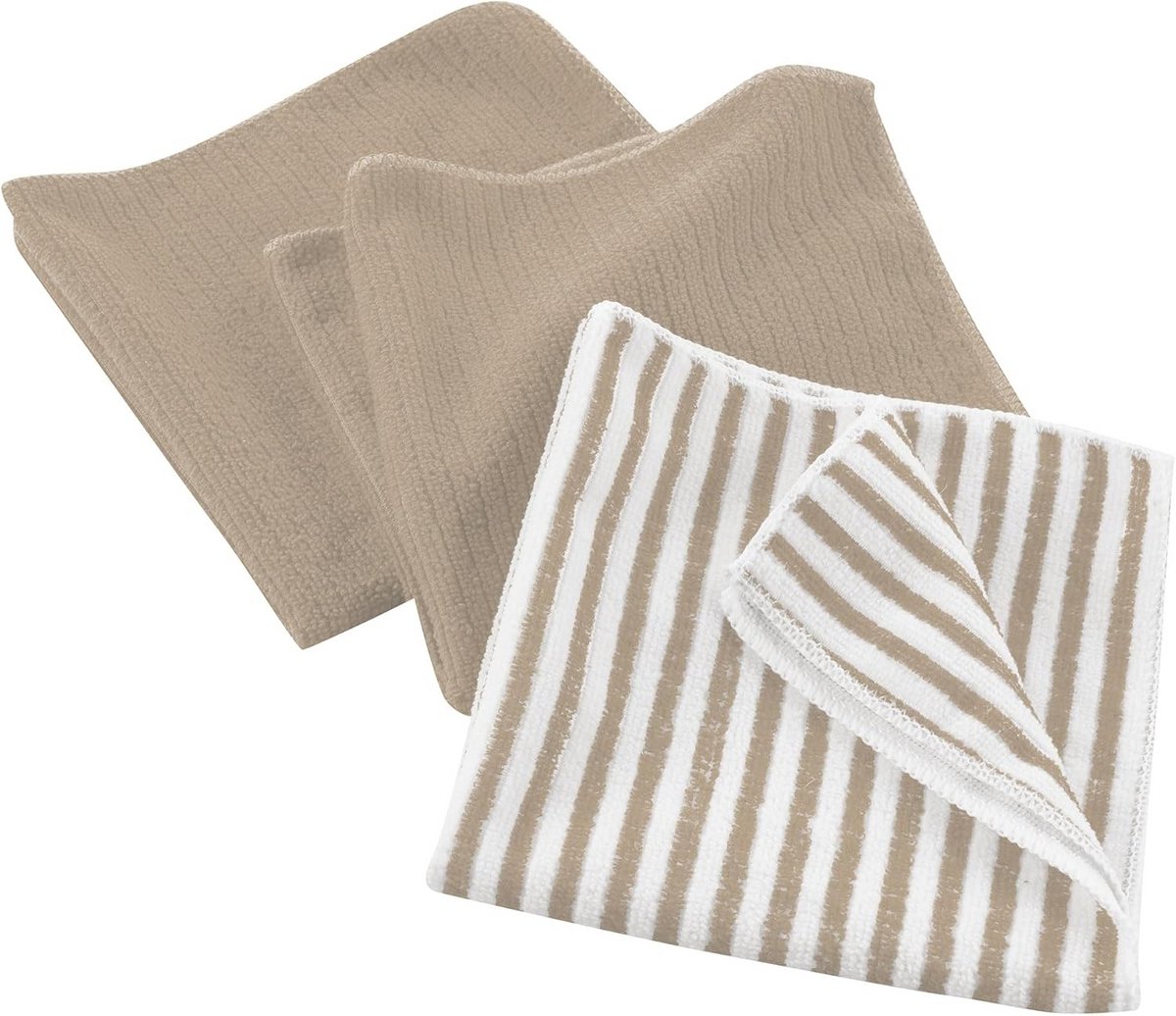 Set van 3 Linnen Kookplaathanddoeken (40x40 cm) - Absorberend en Sneldrogend