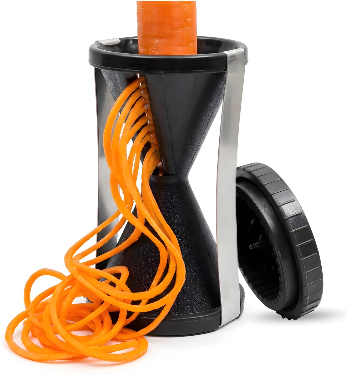 HI NATURE™ Dunschiller - Spiraalsnijder - Juliennesnijder - Spirelli - Spiralizer voor Groenten - Courgettesnijder Spiraal - Dunschillers - Appelschillers - Zwart