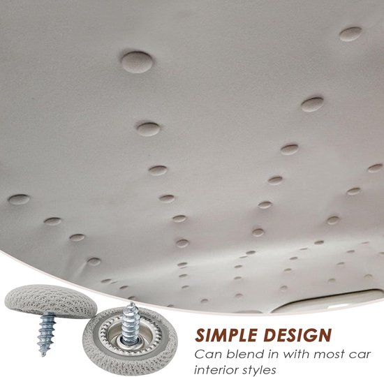 90 Stuks Dakhemel Reparatie Set Knoppen - Fix Uw Auto Hemelbekleding Zelf van Merkloos — afbeelding 2