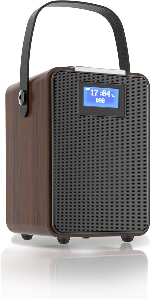 DAB+ Radio met Bluetooth, Dubbele Wekker en Oplaadbaar - Compact Keukenradio