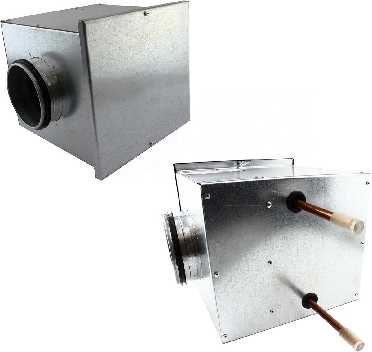 Luchtverwarmer Register tot 66 kW Ø 250 mm voor Ventilatiesystemen