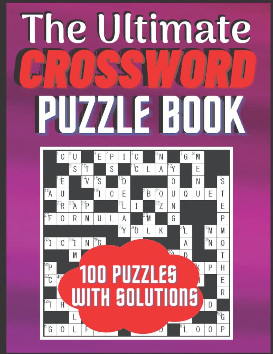 100 Kruiswoordpuzzels Gemiddeld Niveau Grote Letters - Inclusief Oplossingen