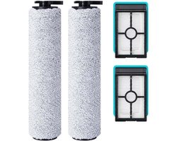 Vervangende borstelrol en HEPA-filter Geschikt voor de Bissell CrossWave HF2/3845N/3831 steelstofzuiger Geschikt voor snoer, 2 borstelrollen + 2 HEPA-filters