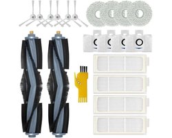 Accessoirekit Geschikt voor de ECOVACS DEEBOT T20 OMNI T20e Omni robotstofzuiger. Vervangingsonderdelen: 20 stuks, 2 rolborstels, 4 filters.