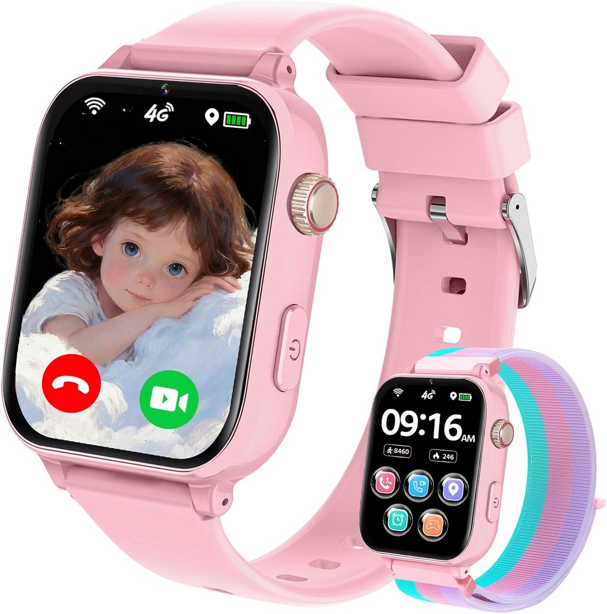 Kinder Smartwatch met GPS, 4G en Video Bellen voor Jongens en Meisjes