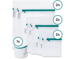 Living Direct Waszak set 7 stuks Waszakjes met Rits - Waszakken voor Wasgoed met Waszak Groot en Waszakjes - Wasnetjes met Rits, geschikt voor Lingerie en BH - Laundry Bag - Wasnetten
