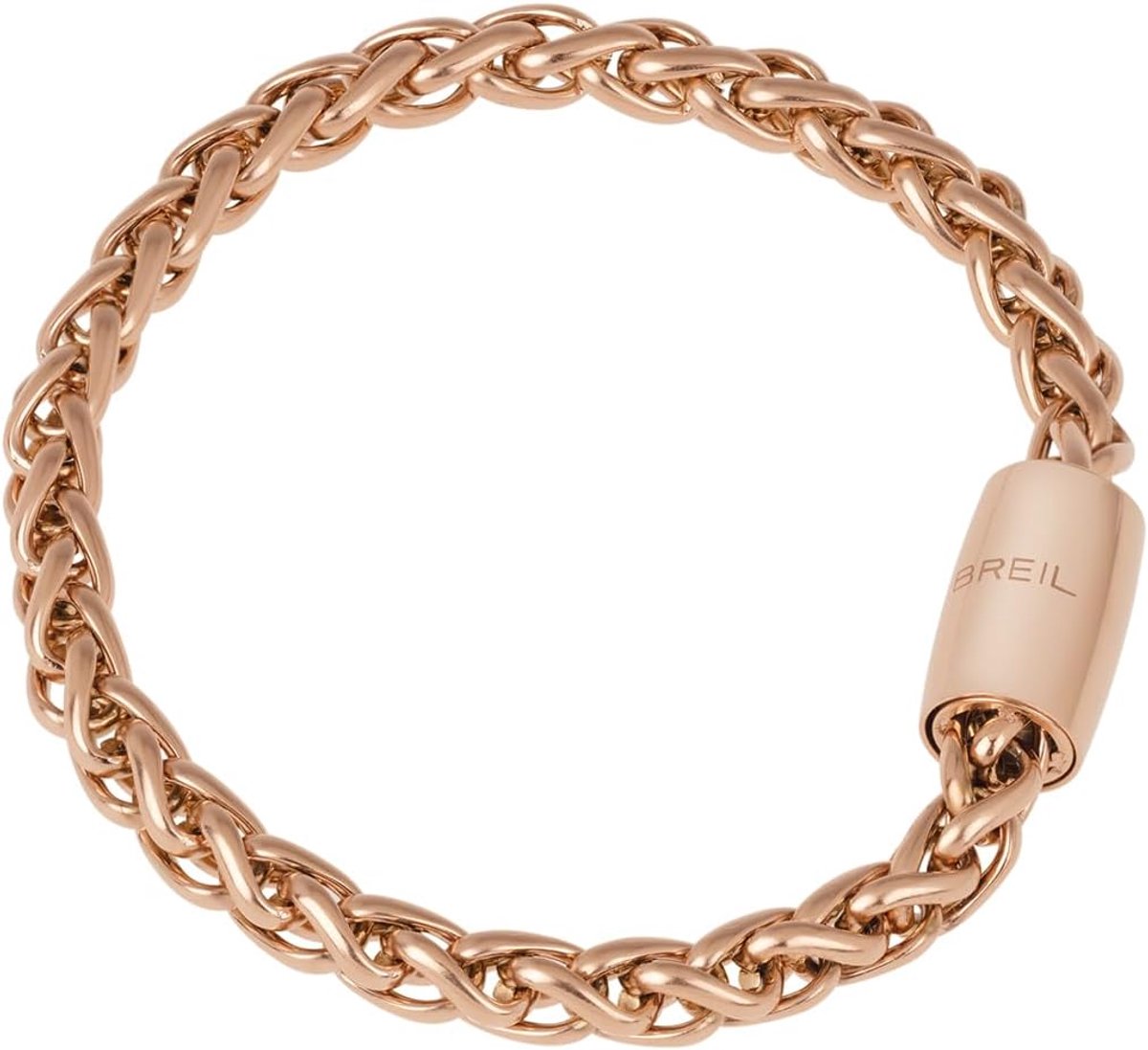 Rosékleurige Damesarmband van IP-Staal met Magnetische Sluiting, 19 cm
