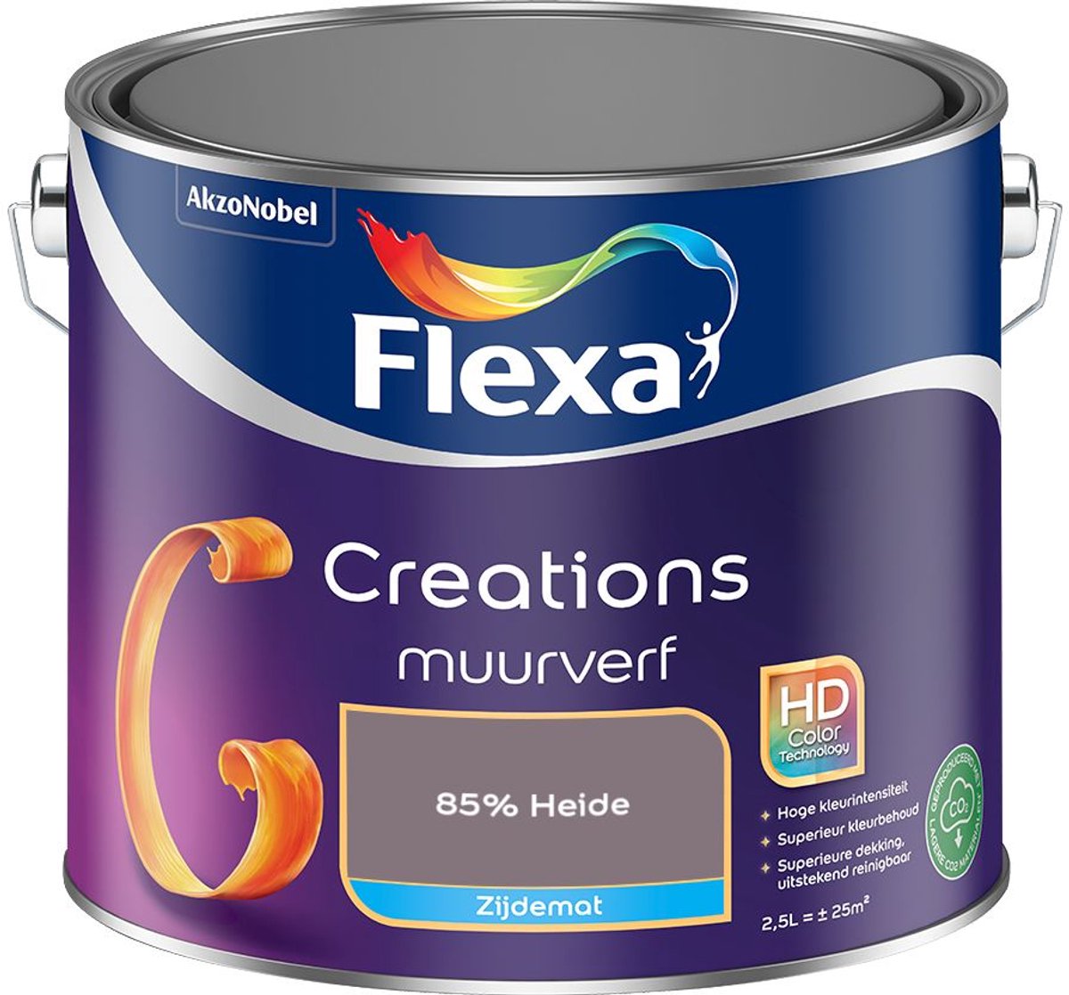 Flexa Creations Muurverf Zijdemat 85% Heide 2,5 L