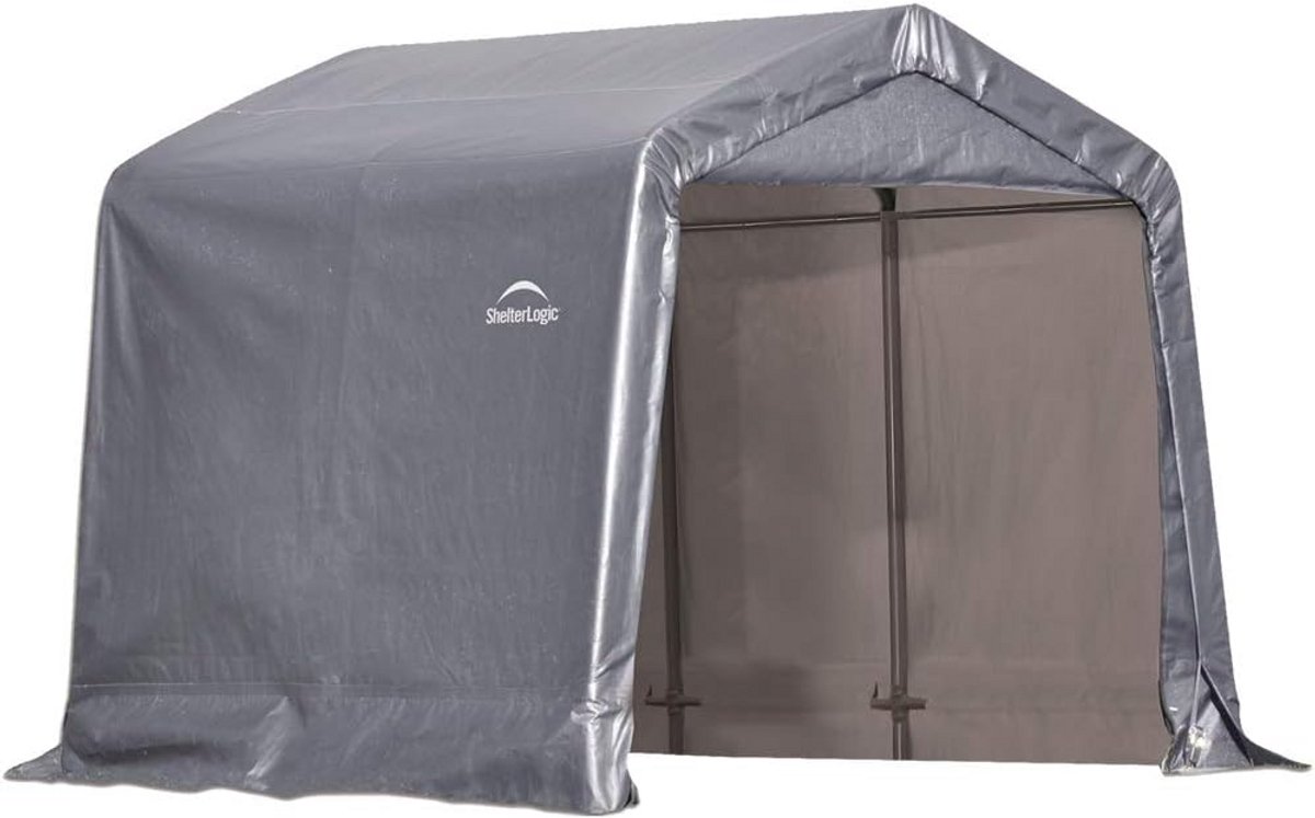 Robuuste Opslag Schuur 8x8ft - Stalen Frame, Waterdicht en Seizoensbestendig Tuinhuis