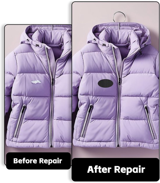 3x Zelfklevende Stof Reparatie Patch Zwart - Waterdicht & Sterk voor Kleding, Tenten en Slaapzakken van Merkloos — afbeelding 3