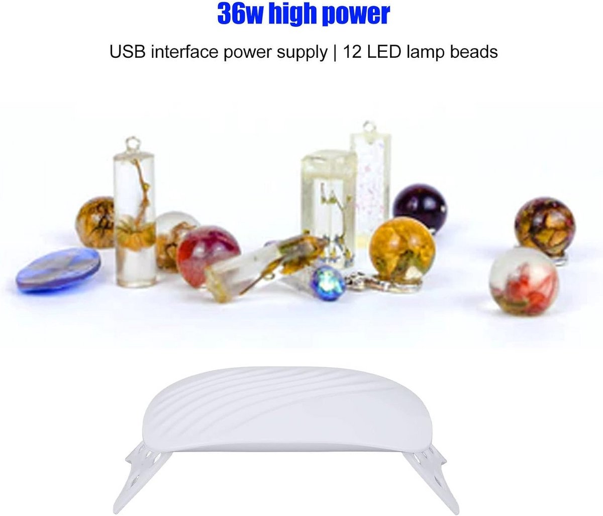 36W UV LED Nageldroger voor Hars – 12 Lampen voor Snel Uitharden