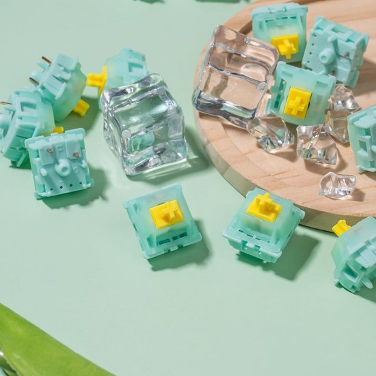 Lineaire Mechanische Toetsenbord Switches - 5-Pin, Pre-Gelubriceerd, 55gf Kracht, RGB LED Compatibel (72 Stuks) van Merkloos — afbeelding 4