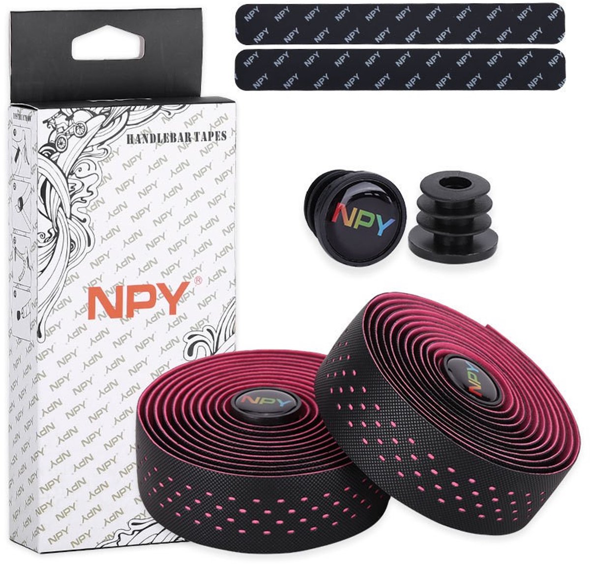 Cloudy - Stuurtape - Stuurlint - Antislip - PU+eva - Lengte: 200cm x 3cm x 3mm - Roze