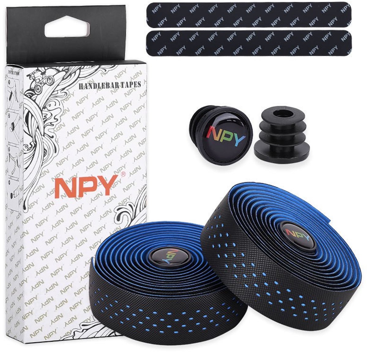 Cloudy - Stuurtape - Stuurlint - Antislip - PU+eva - Lengte: 200cm x 3cm x 3mm - Blauw