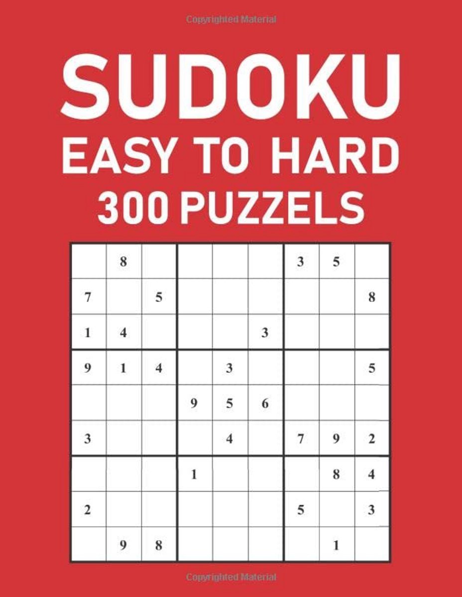 300 Sudoku Puzzels: Variérende Moeilijkheidsgraden voor Volwassenen