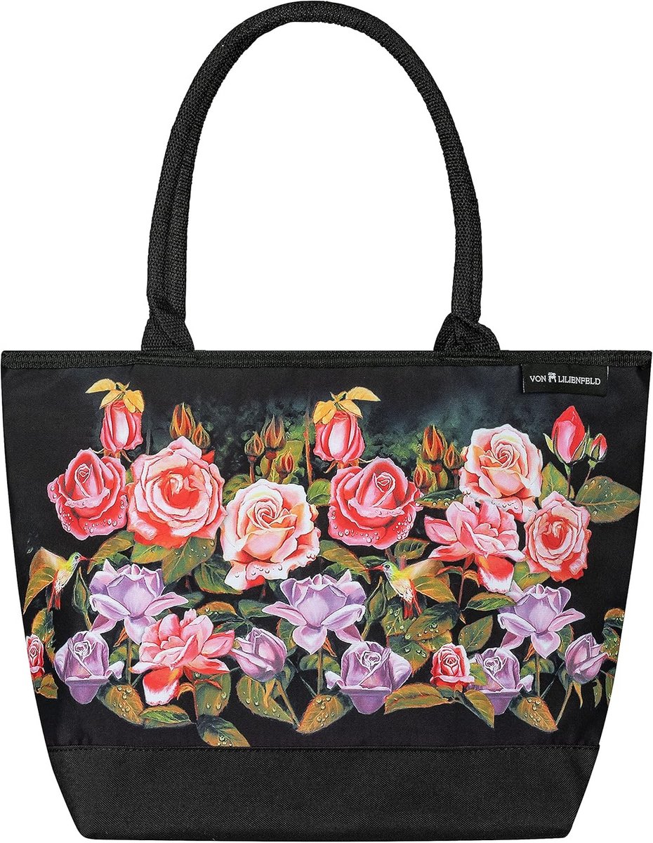 Grote Shopper Tas met Bloemenprint Dames Handtas Strandtas Kantoor