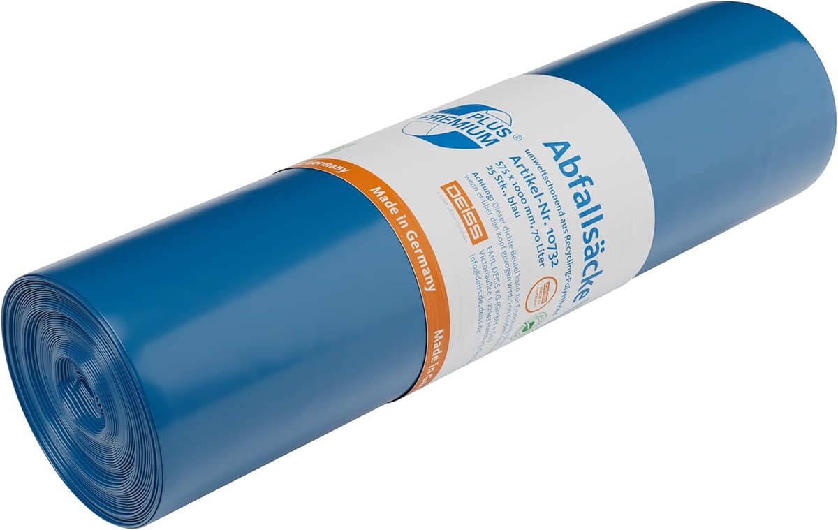 Extra Sterke Vuilniszakken Blauw 70 Liter - Extra Dik en Scheurvast
