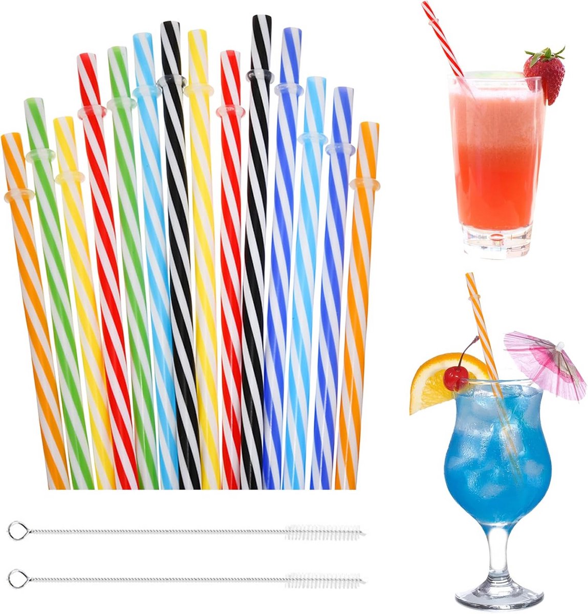 100 Stuks Herbruikbare Rietjes - Duurzaam Drinkaccessoire