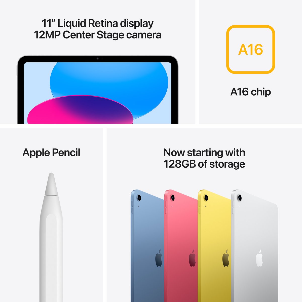 Apple iPad 11 inch Wi-Fi 512GB Silver 11e generatie A16 Bionic tablet met Liquid Retina display - Afbeelding 5