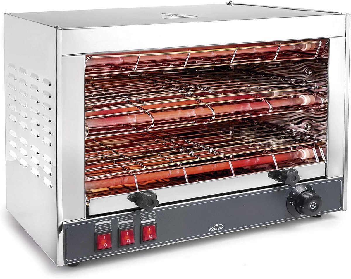 Professionele Horizontale Elektrische Broodrooster Dubbele Grill 3600W Infrarood