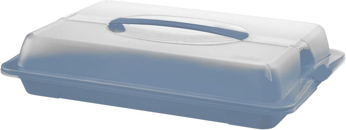 Grote Taartplateau met Standaard - Blauw - 43.5 x 29.5 x 90 cm