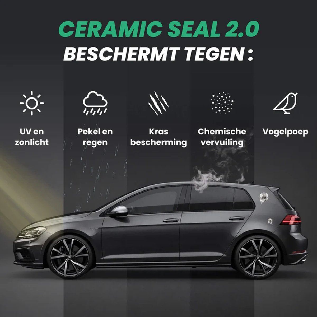 Detailrs Ceramic Seal 2.0 - Autoshampoo - Auto wassen - Autowax - Water & vuilafstotend - Voor Auto & Motor - 500ml – foto 5