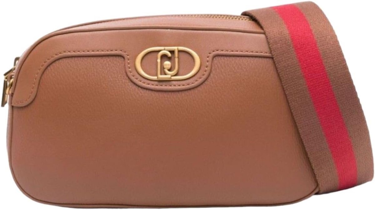 Dames Crossover Tas M - Verstelbare Schouderriem - Bruin & Rood