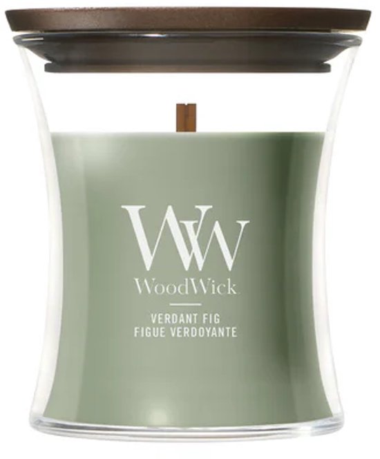WoodWick Hourglass - Verdant Fig - Mini Geurkaars - Tot 30 branduren