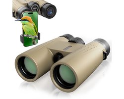 12X Vergroting Binoculars- 42 Mm Objectief Verrekijker- Hoge Resolutie En Breed Gezichtsveld - Voor Vogelspotten En Reizen