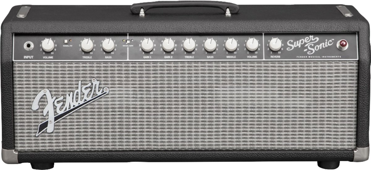 Fender Super-Sonic 22 Head Black/Silver gitaarversterker top