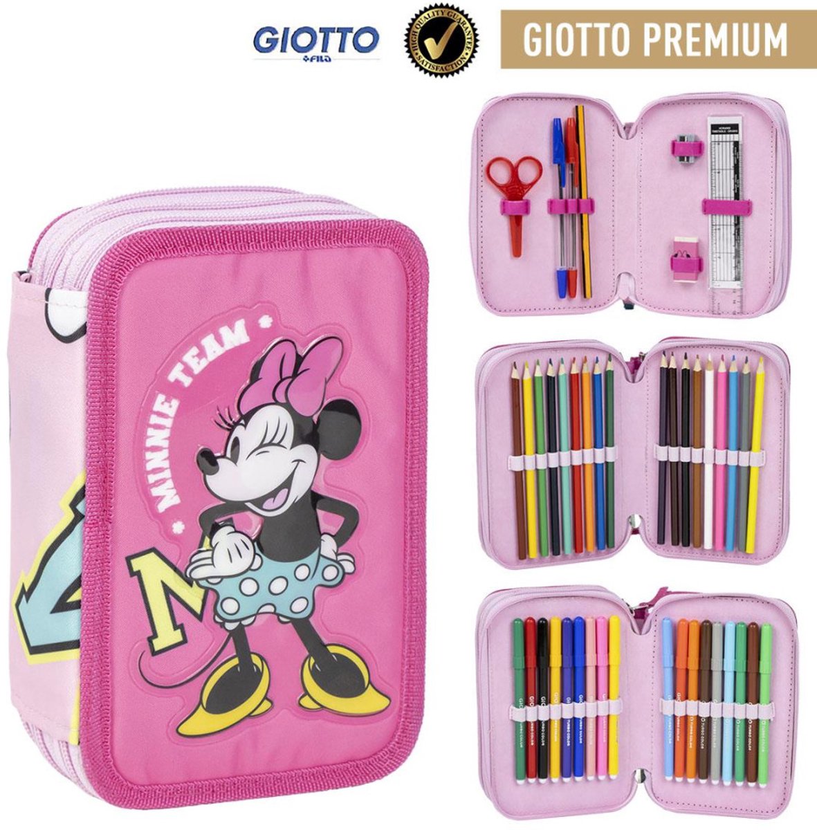 Disney Minnie Team vulde het etui in 3 lagen