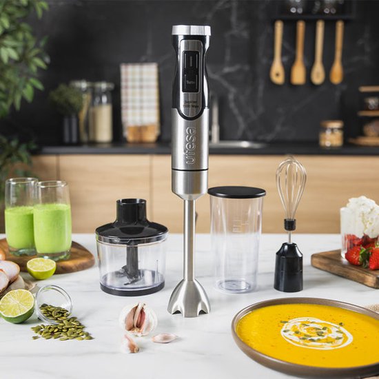 Ufesa Jupiter 1500 Max Staafmixer Set - 1500W - Variabele Snelheid - Hakmolen, Garde en Maatbeker - RVS van Merkloos — afbeelding 3