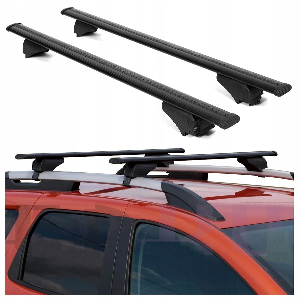 Bagagerek met klassieke rails Ford Tourneo Custom Van L1 uit 2014 Wizzard