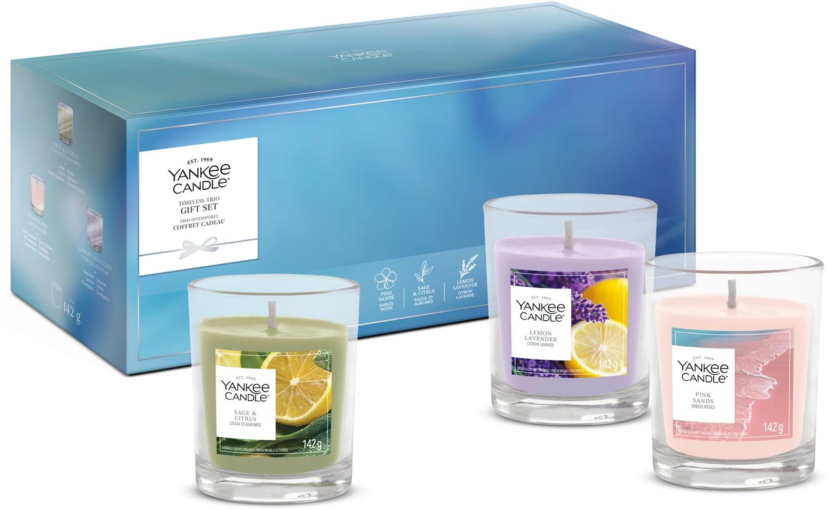 Yankee Candle 3 Tumbler Gift Set - Cadeauset Blauw
