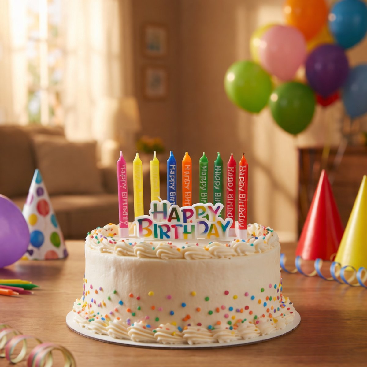 Party Casa verjaardagskaarsjes met houder - set van 13 stuks - happy birthday opdruk - inclusief bijpassende houders - meerkleurig - hoogte 9,5 cm - geschikt voor taarten en feestjes