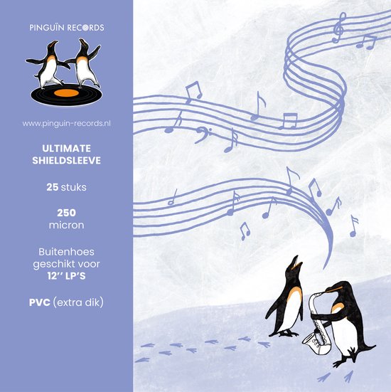 Pinguïn Records Glasheldere PVC hoezen - LP hoezen - 25 stuks - VinylCare Ultimate Shieldsleeve - LP Beschermhoezen - Hard plastic - Premium kwaliteit - Extra stevige hoeken - Buitenhoezen voor standaard LP’s - 250 Micron — afbeelding 2