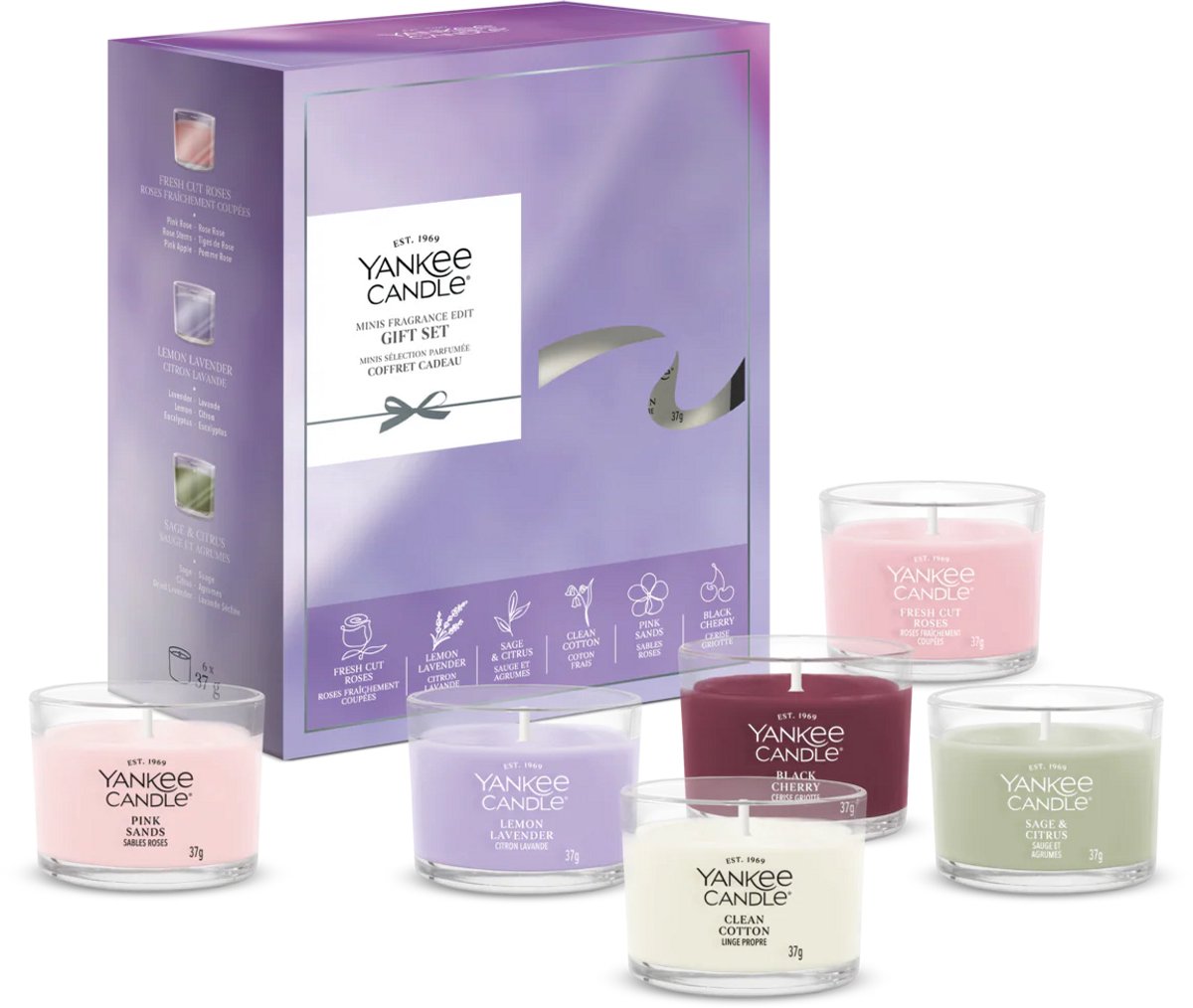 Yankee Candle 6 Mini Filled Votive Gift Set - Cadeauset Paars