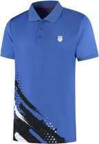 K-Swiss Polo Hypercourt Print Polo Stripe Heren - Maat M